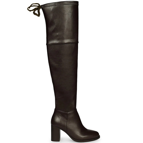 Saint Belinda Brown Stretch Napa Thigh High Boots