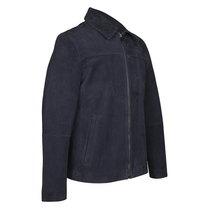 Saint Aris Navy Leather Men's Bomber Jackets