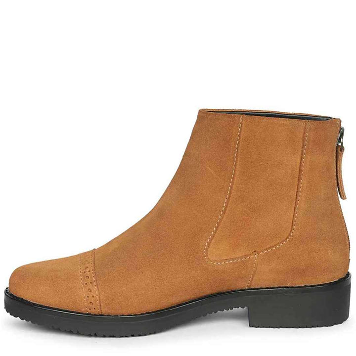 Giada Tan Suede Ankle Boots