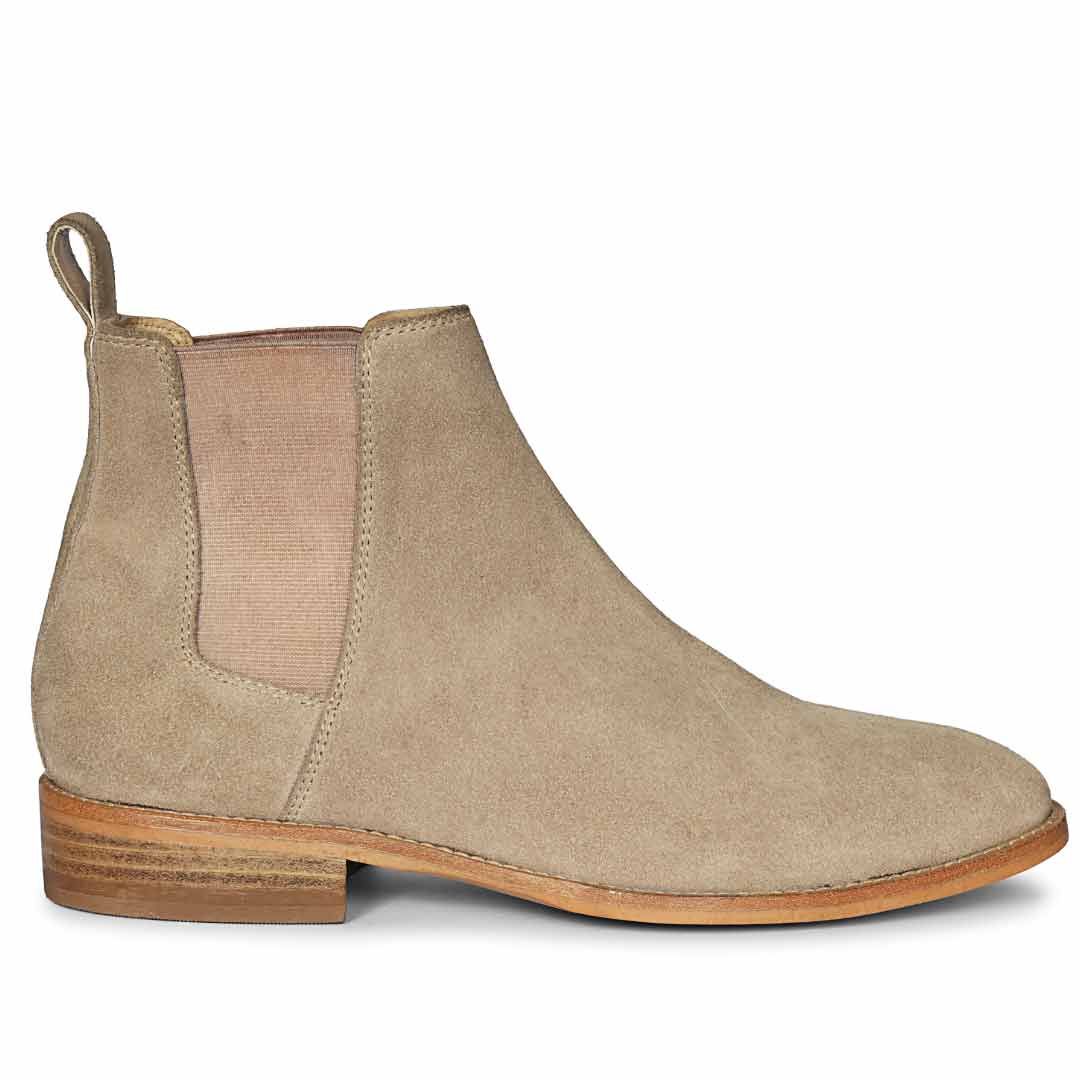 Saint Grimoald Beige Suede Chelsea boots