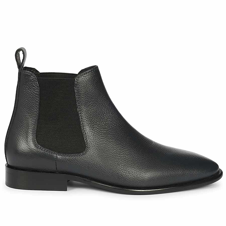 Saint Tomas Navy Leather Chelsea Boots