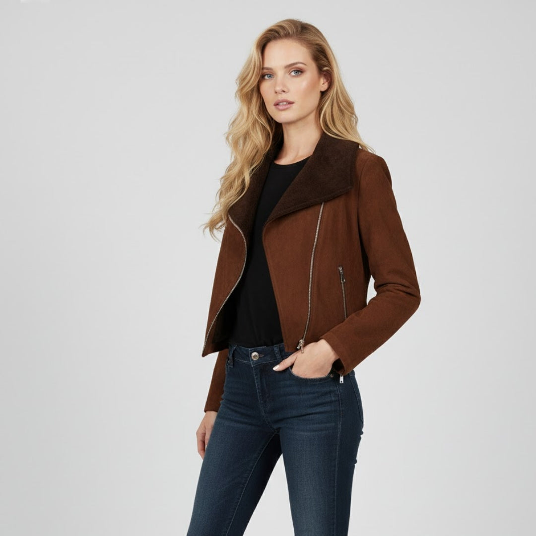 Rebecca leather jacket for women