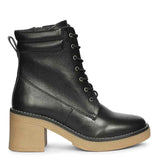 Saint Esme Black Leather Lace Up Boots