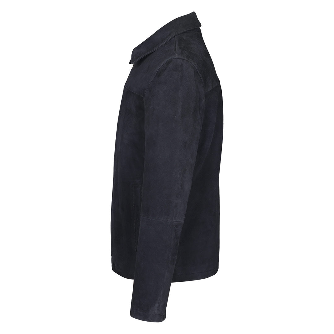 Saint Aris Navy Leather Men's Bomber Jackets