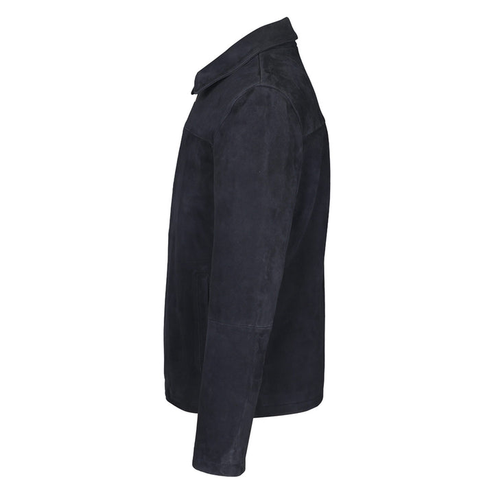 Saint Aris Navy Leather Men's Bomber Jackets