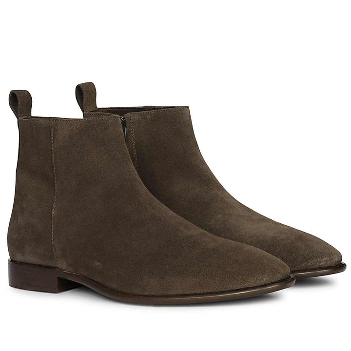 Saint Alfie Brown Suede Leather Handcrafted  Boots