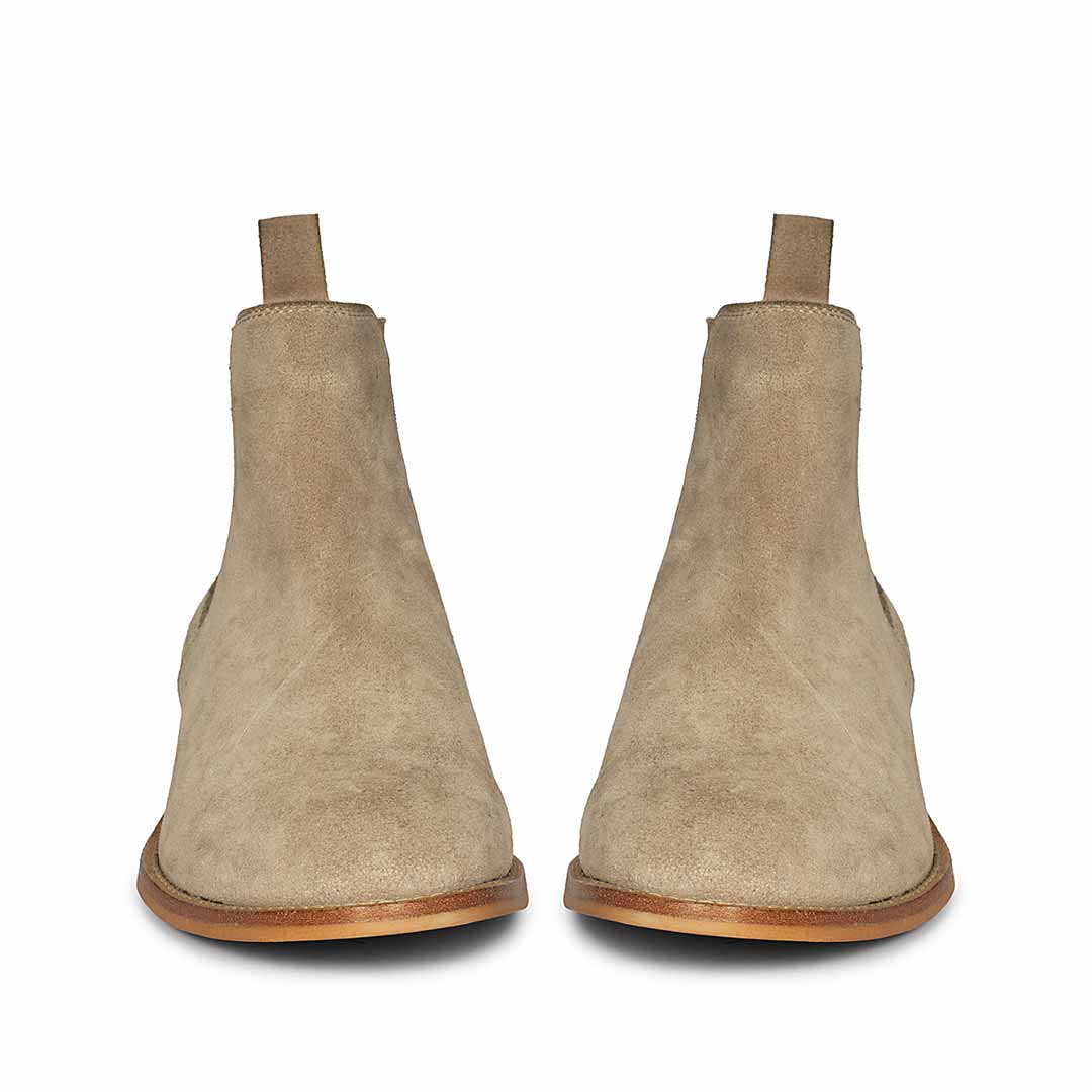 Saint Grimoald Beige Suede Chelsea boots