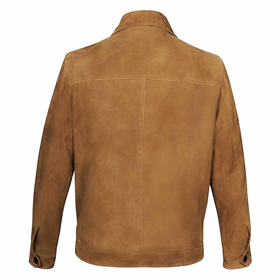 Saint Piero Sand Suede Leather Men's Jacket With Collars