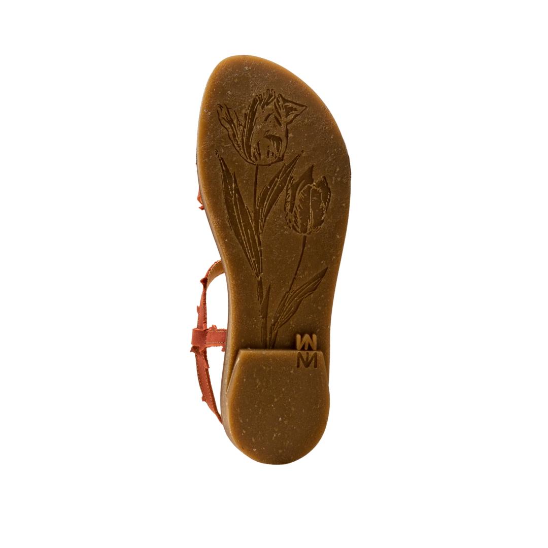 El Naturalista Caldera Embellished Leather Block Sandals with Buckle
