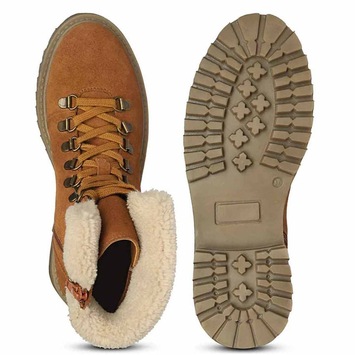 Isola Tan Suede Leather Ankle Boots