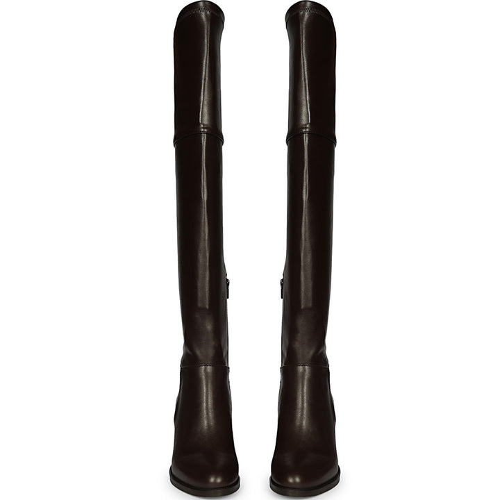 Saint Belinda Brown Stretch Napa Thigh High Boots