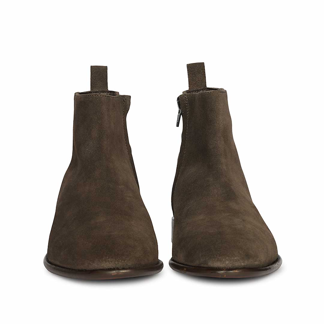 Saint Alfie Brown Suede Leather Handcrafted  Boots