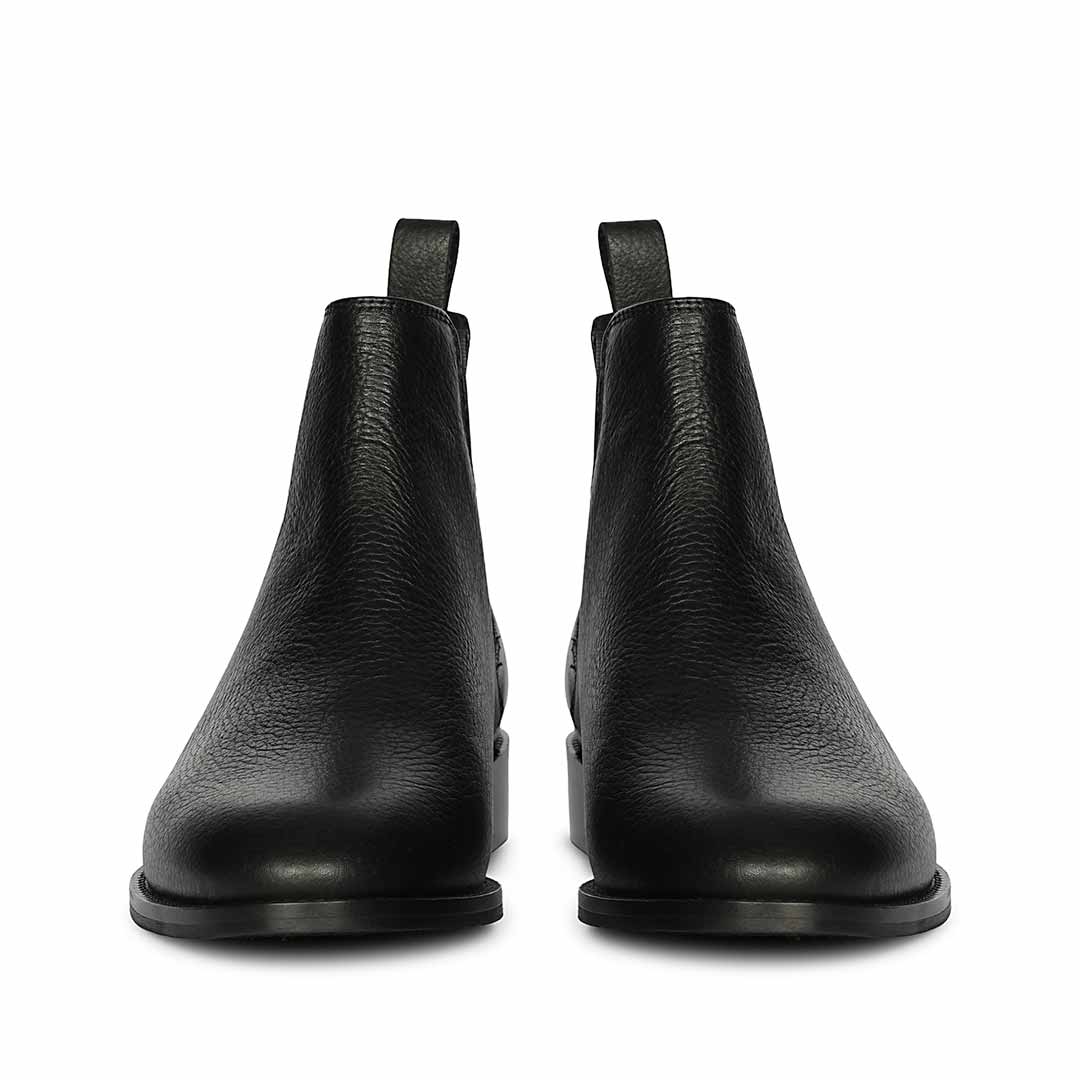 Saint Andrés Black Leather Chelsea Boots
