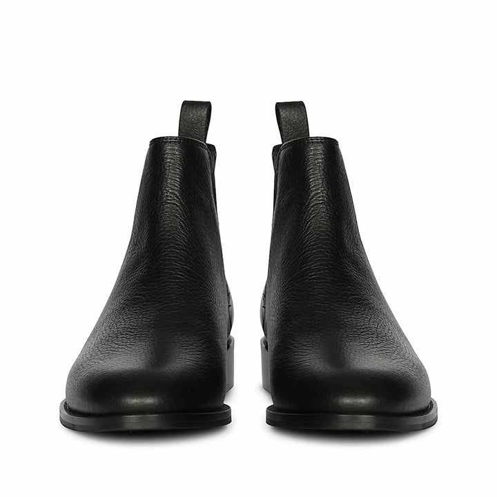 Saint Andrés Black Leather Chelsea Boots