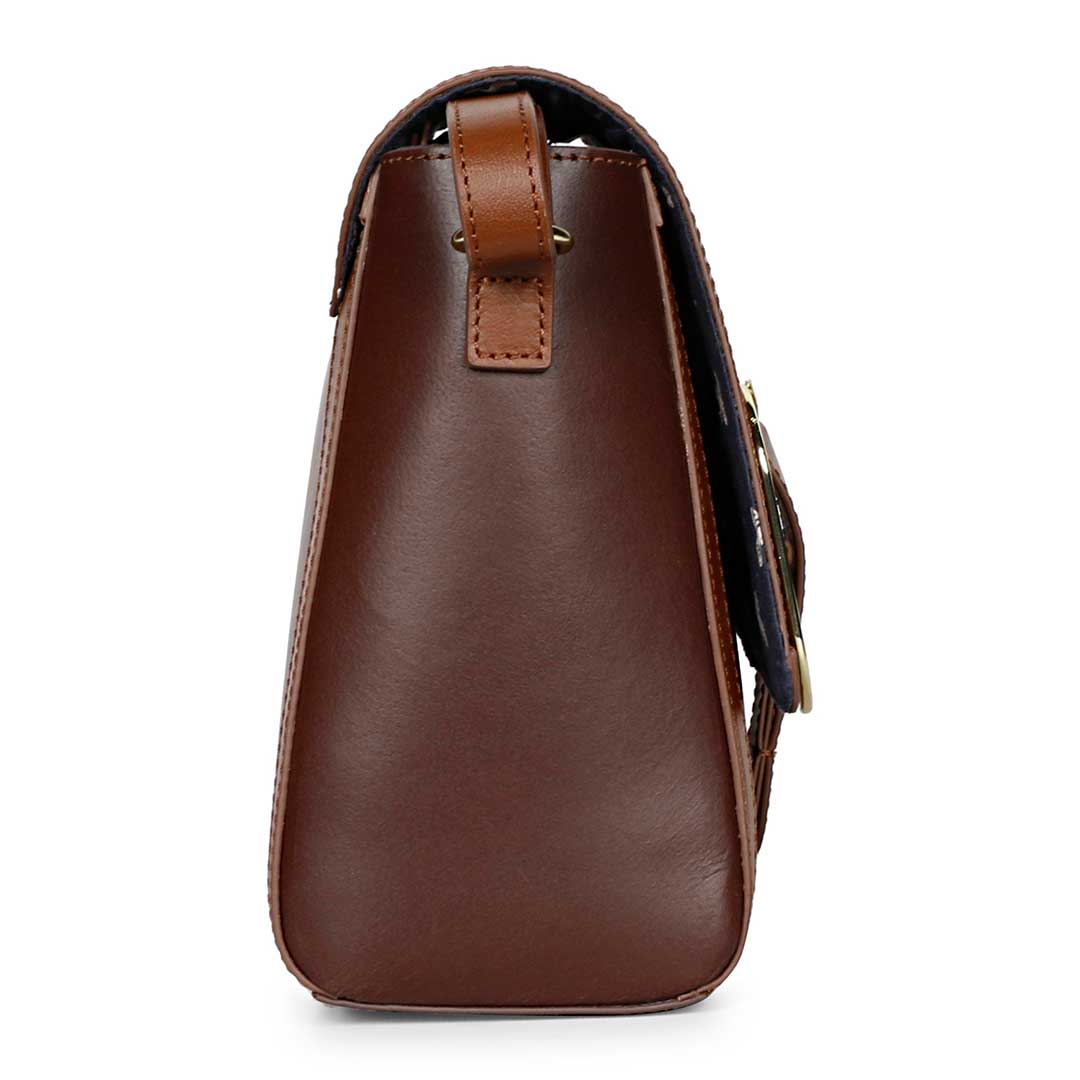 Favore Brown Leather Womens Sling Bag