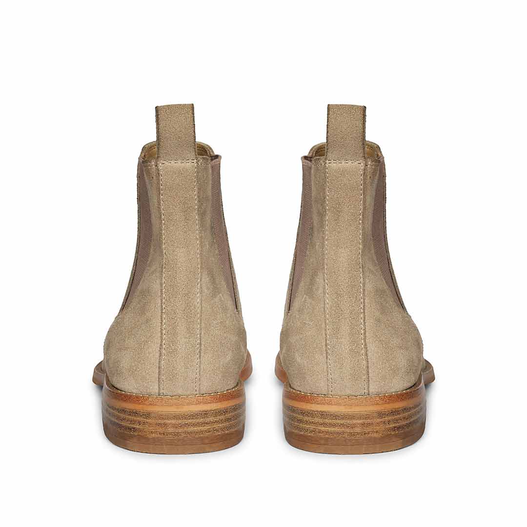 Saint Grimoald Beige Suede Chelsea boots