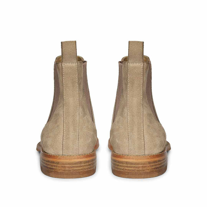 Saint Grimoald Beige Suede Chelsea boots