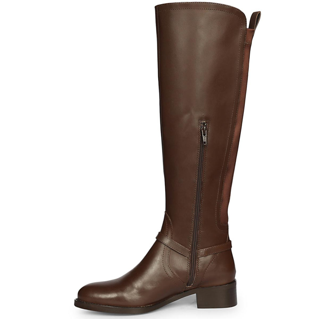 Saint Drusilla Brown Leather Knee High Boots