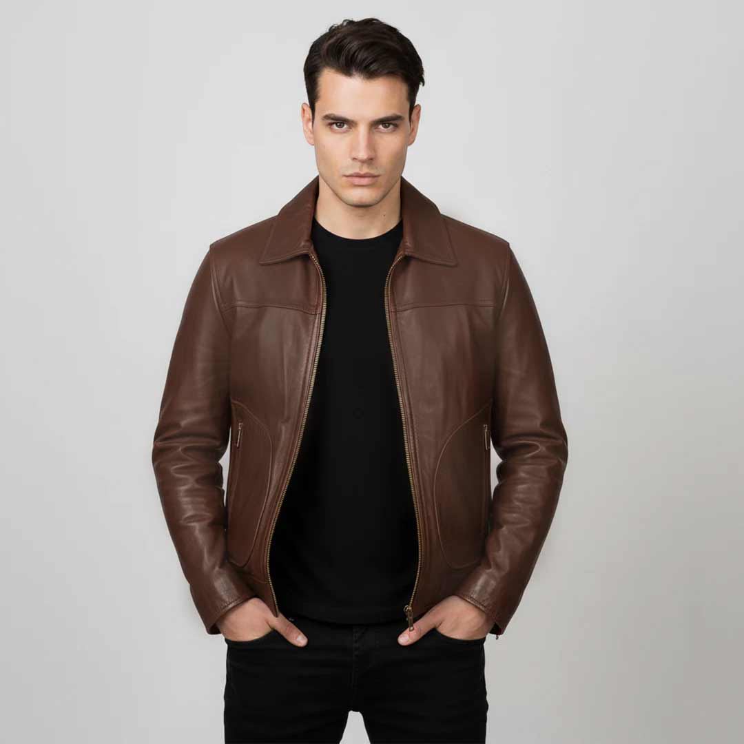Buy Leather Jackets for Men - Black Bomber Jackets online – SaintG