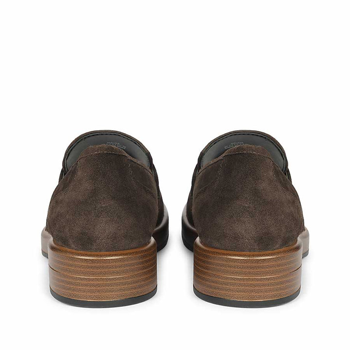 Saint Simone Brown Leather Tassel Moccasins