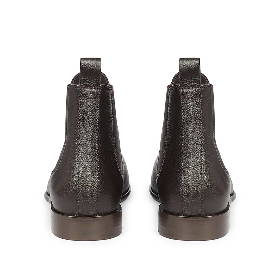 Saint Lucien Brown Leather Chelsea Boots