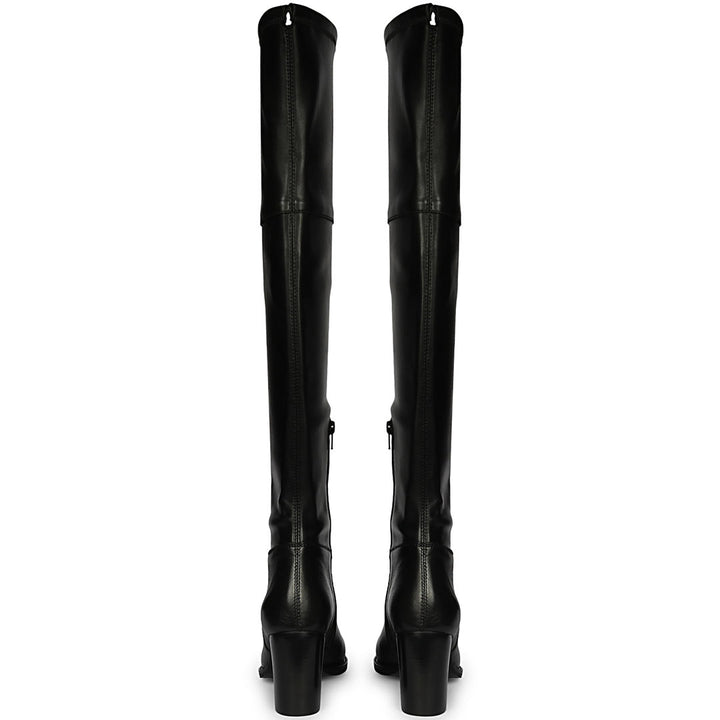 Saint Belinda Black Stretch Napa Thigh High Boots