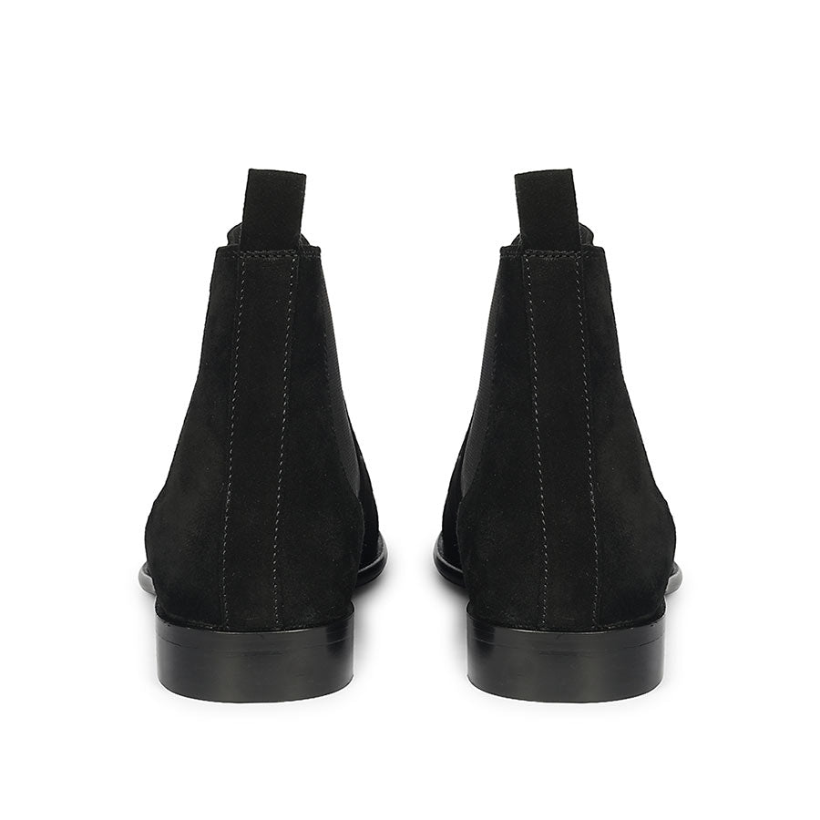 Saint Dylan Black Suede Leather Chelsea Boots