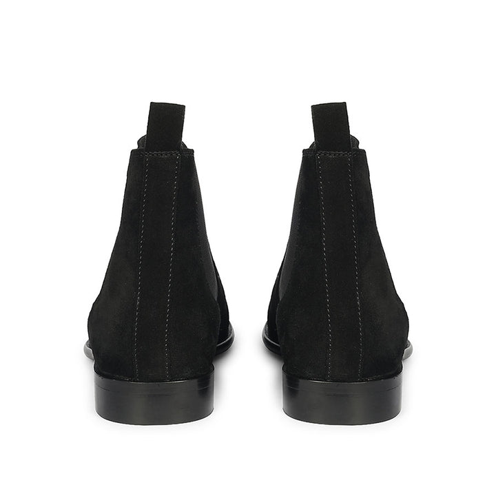 Saint Dylan Black Suede Leather Chelsea Boots