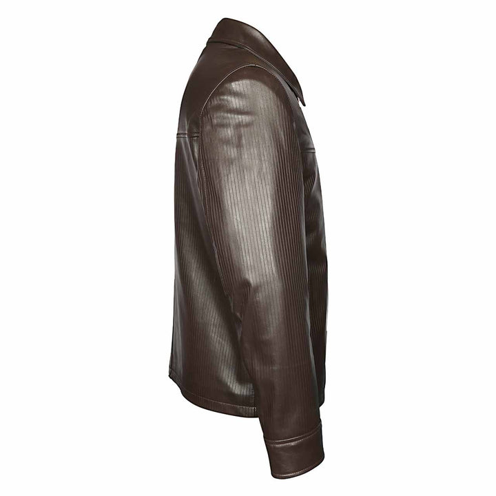 Saint Brown Leather Men's Jacket