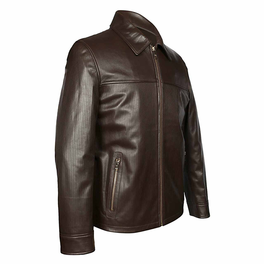 Saint Brown Leather Men's Jacket