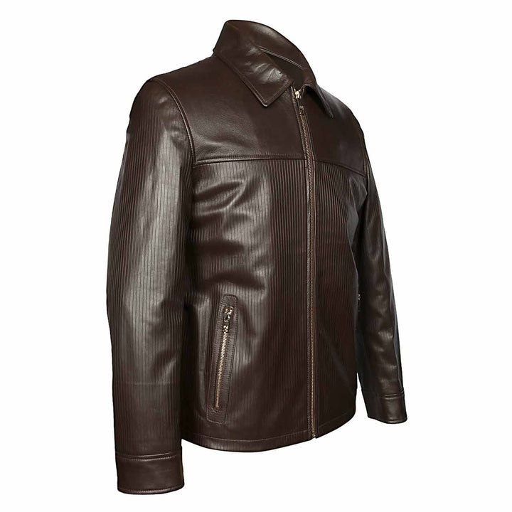 Saint Brown Leather Men's Jacket