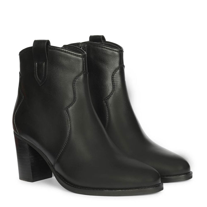 Saint Dorothy Black Leather Ankle Boots