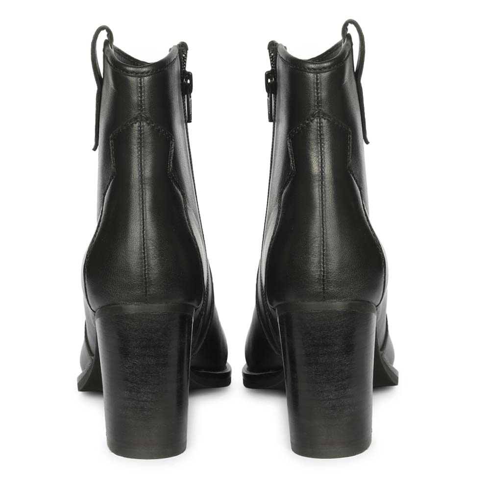 Saint Dorothy Black Leather Ankle Boots