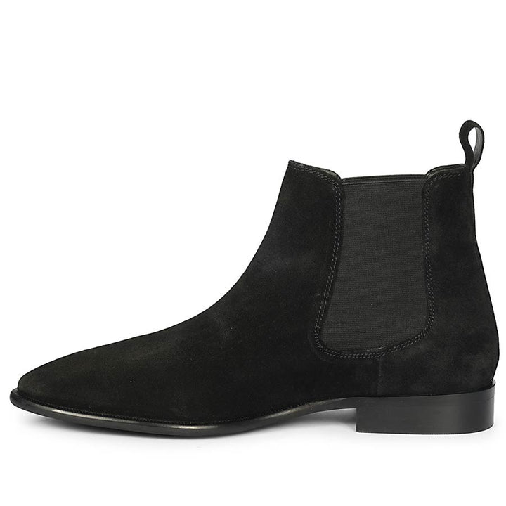 Saint Dylan Black Suede Leather Chelsea Boots