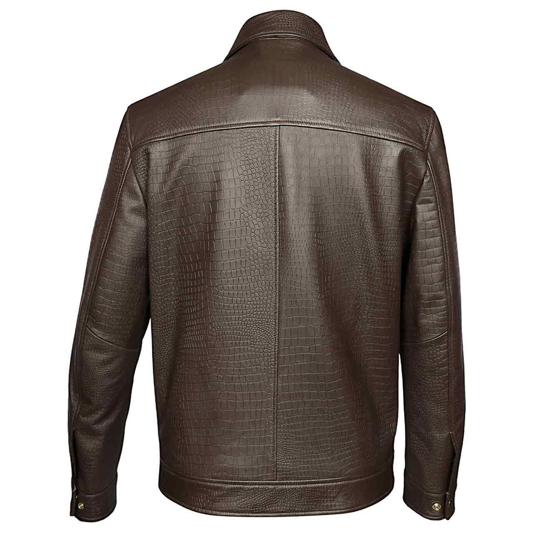 Saint Brown Leather Men's Jacket
