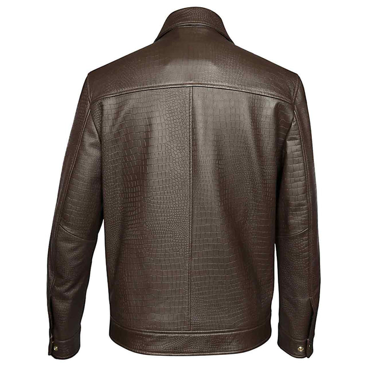 Saint Brown Leather Men's Jacket