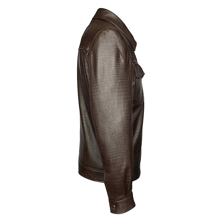 Saint Brown Leather Men's Jacket