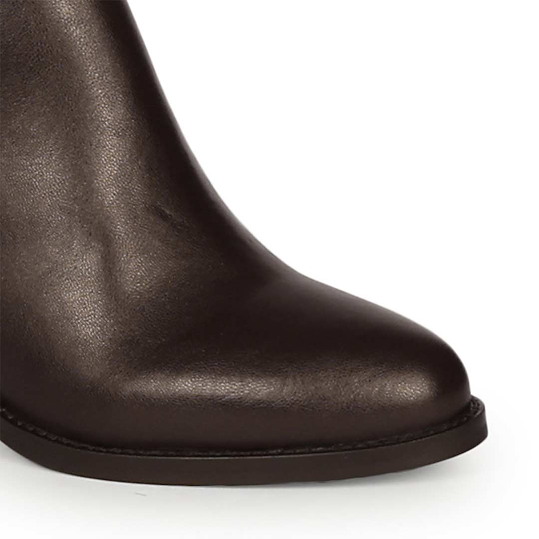 Saint Belinda Brown Stretch Napa Thigh High Boots