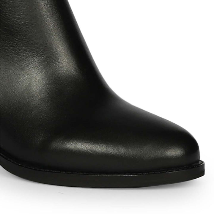 Saint Belinda Black Stretch Napa Thigh High Boots