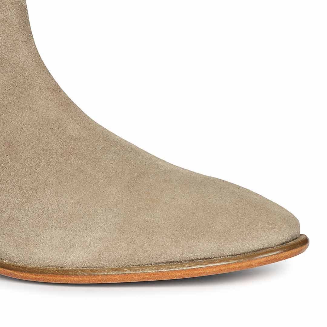Saint Alfie Taupe Suede Leather Handcrafted Chelsea Boots