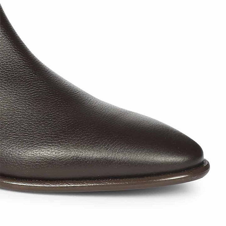 Saint Lucien Brown Leather Chelsea Boots