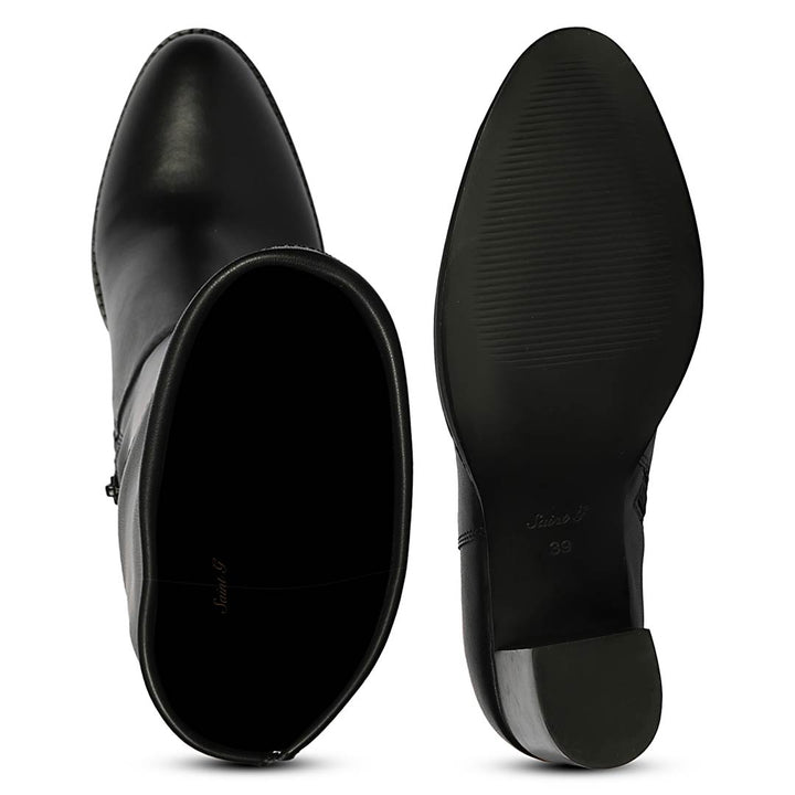 Saint Belinda Black Stretch Napa Thigh High Boots