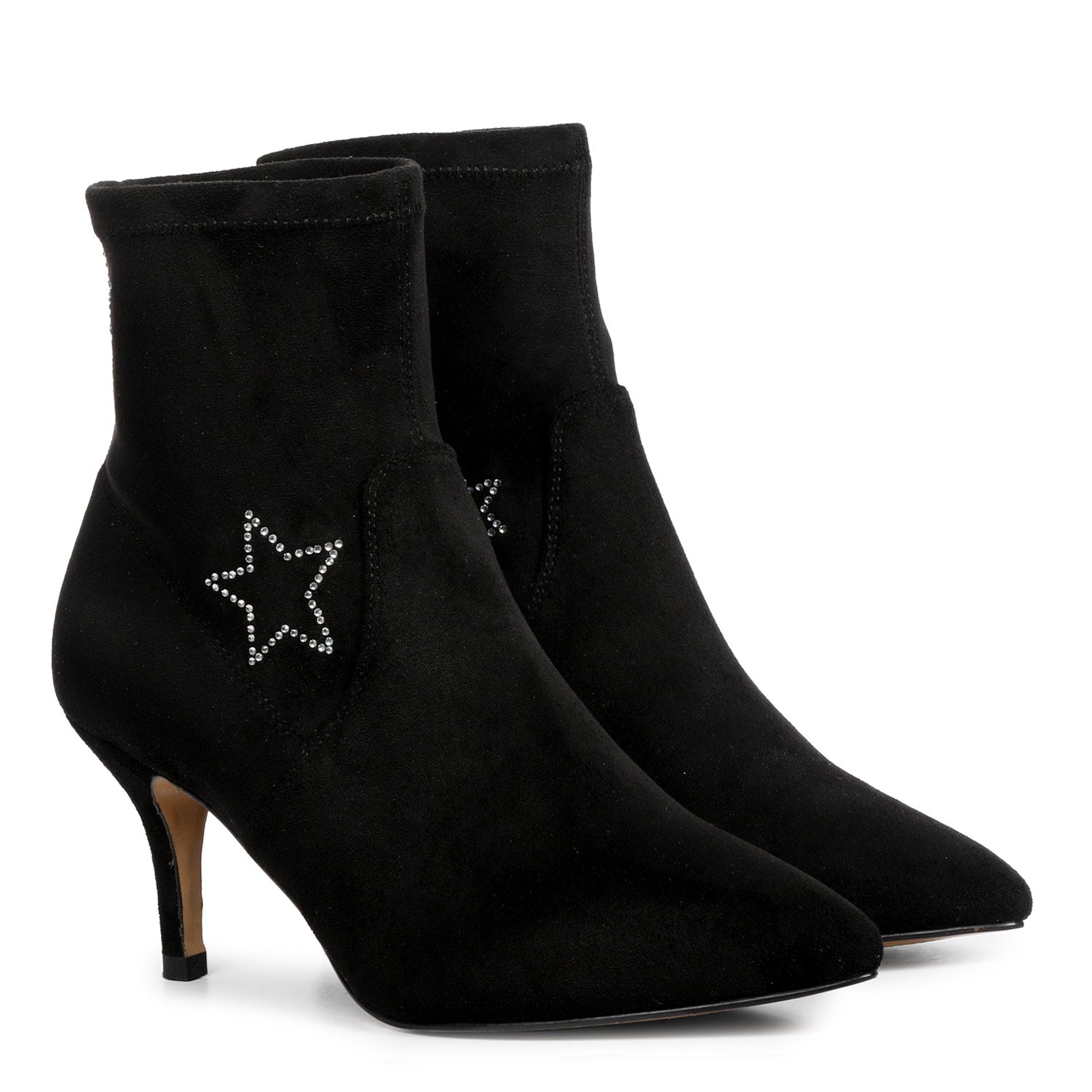 Valentino Black Suede Rockstud Ankle Length Boots Size 38 Valentino | TLC
