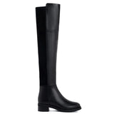 Saint Kayleigh Black Leather Above The Knee Boots