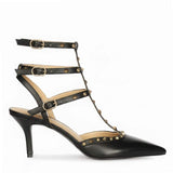 Saint Vorela Studded Multi Strap Leather Heels