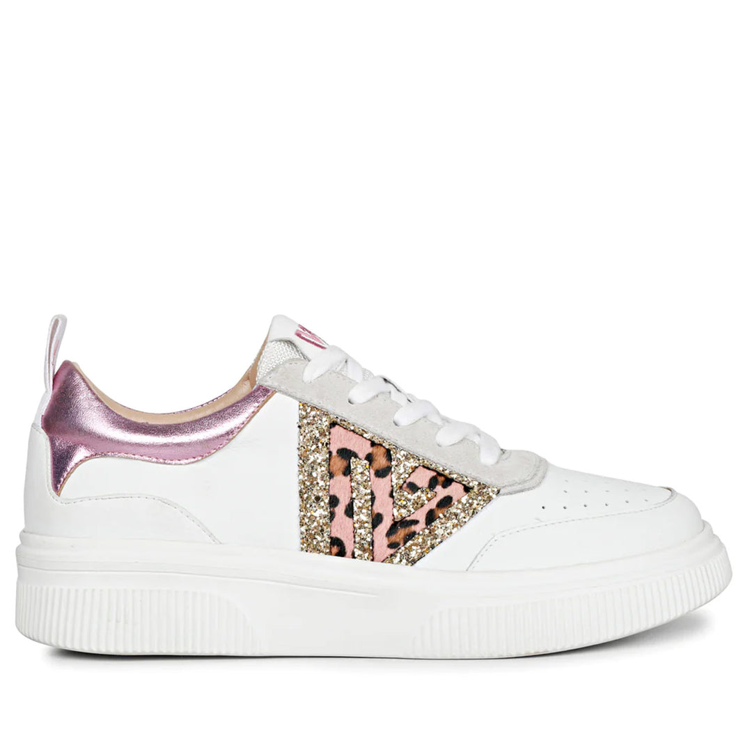 Saint Taylor Glitter Embellished Multi Leather Sneakers.