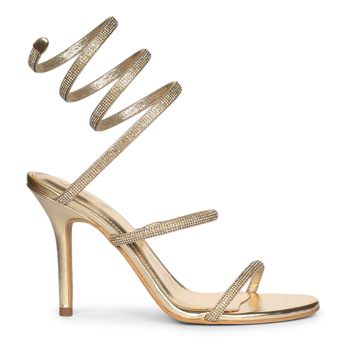 Saint Colette Platin Strappy Heels