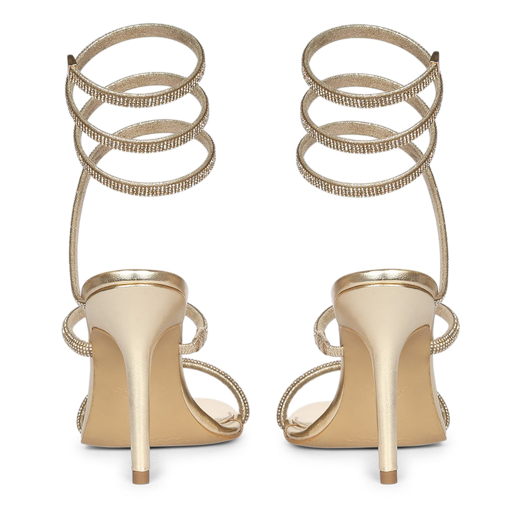 Saint Colette Platin Strappy Heels