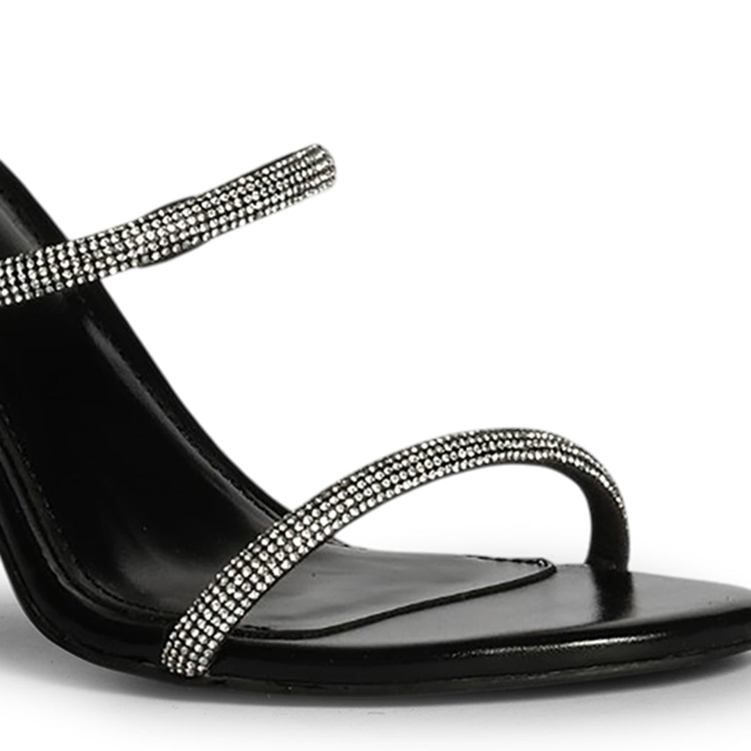 Saint Colette Black Strappy Heels