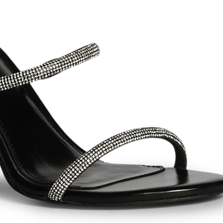 Saint Colette Black Strappy Heels